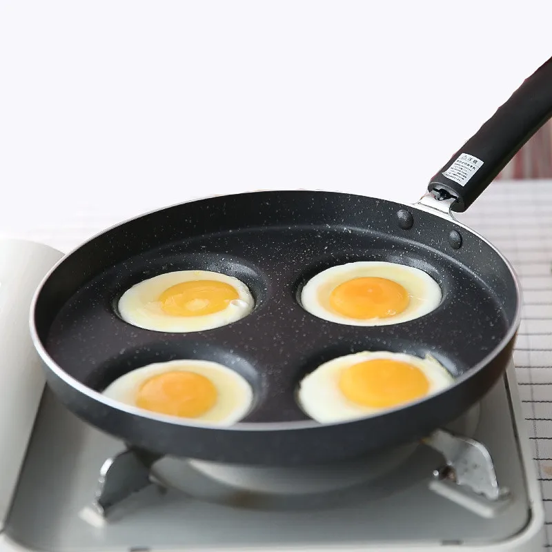 

24CM Maifan Stone Coated Non-stick Pan Four-hole Omelet Pan Egg Ham PanCake Frying Pan Breakfast Grill Cooking Pot