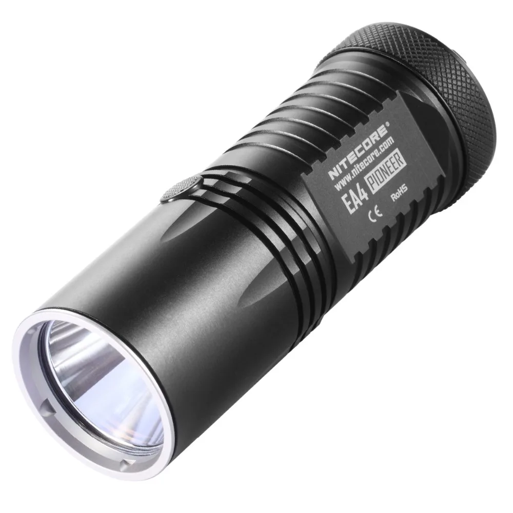 

Discount NITECORE EA4 Cold White Light 5Mode 960 Lumen XM-L U2 LED Flashlight AA Torch protective Cover Hand Strap Free Shipping