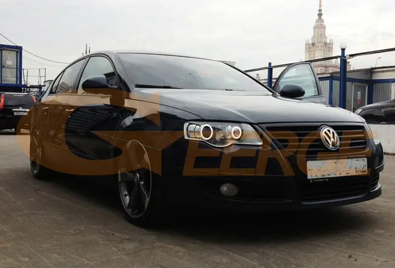 Для Volkswagen VW Passat B6 Magotan 2006-2010 ксеноновая фара отличное Ультра яркое освещение CCFL ангельские глазки комплект Halo Кольцо