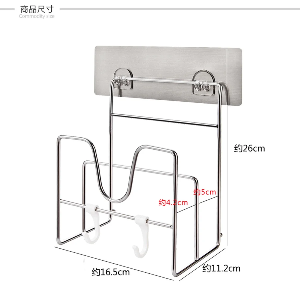 Кастрюля из нержавеющей стали стеллаж бытовой кухни настенный разделочная доска стойки Пластина Крышка стойки хранения с крючками wx8311017