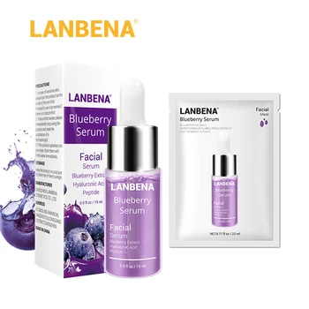 

LANBENA Blueberry Hyaluronic Acid Serum+Blueberry Anti-Aging Face Mask Moisturizing Reduces Fine Whitening Skin Care oil-control