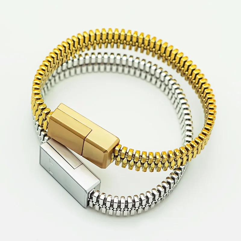 Fashion Bracelet Wrist Lightning Cable Data Bracelet Charging Cord for