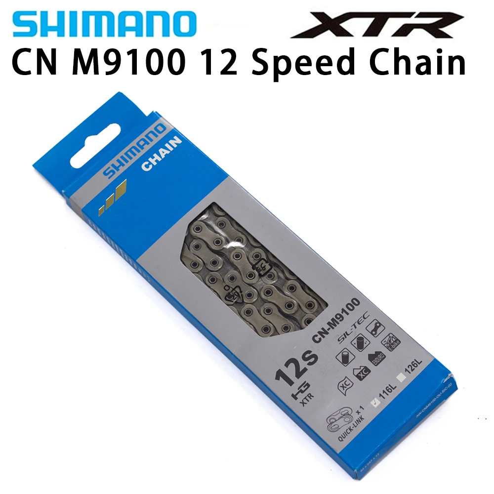 

Shimano XTR CN M9100 SIL-TEC 1x12 2x12 Speed Chain w/Quick Link 1 Pair 116 Links