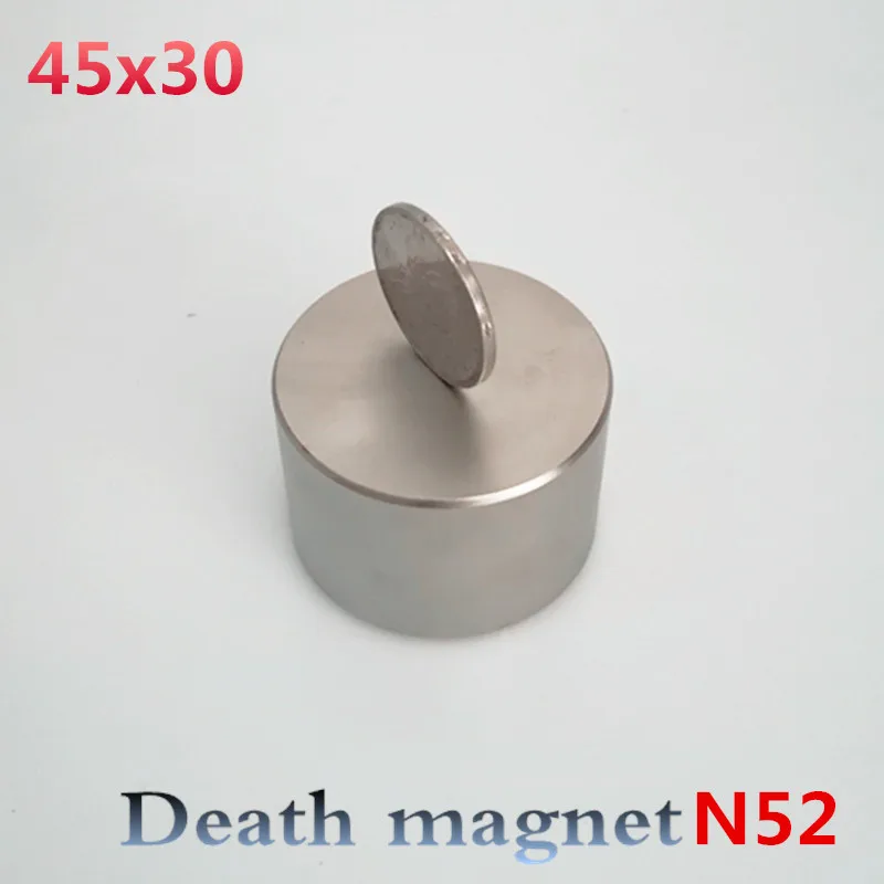 

Neodymium magnet 45x30 N52 rare earth super strong powerful round welding search permanent magnet 45*30mm gallium metal magnetic