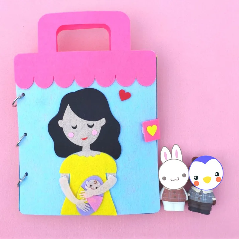 

Craft Kits My First Book Mommy's pregnant Early Learning Educational Picture Book Handmade Felt DIY Package Toys Book For Kids
