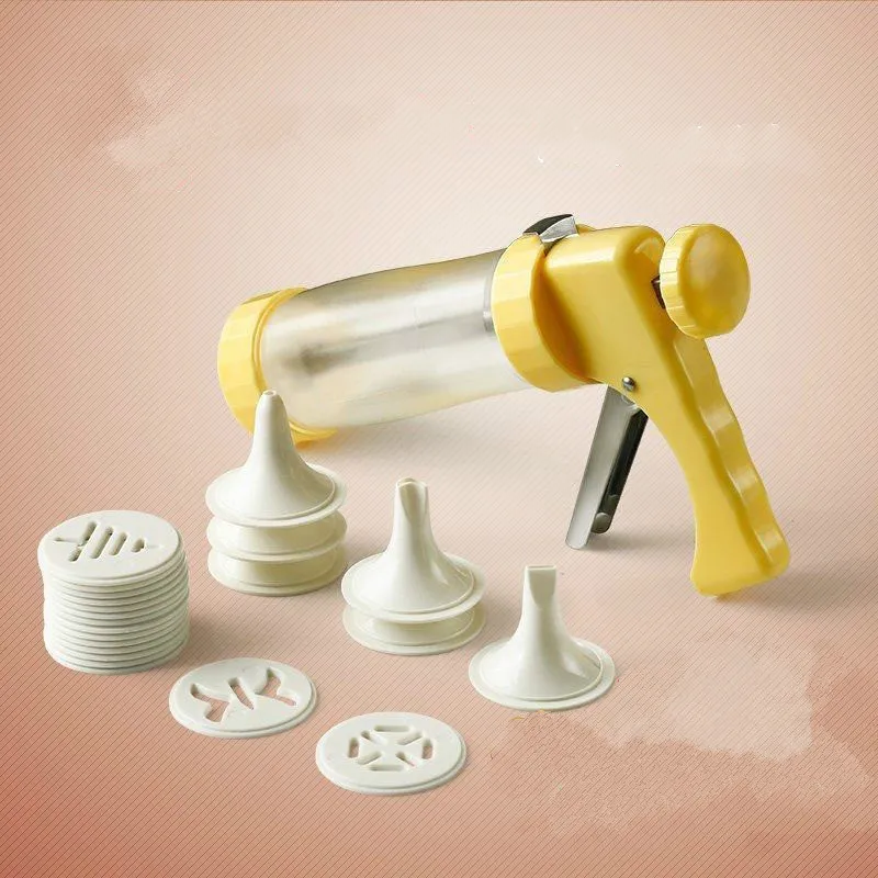 Cookies Press Cutter Baking Tools Cookie Biscuits Machine Kitchen Tool Bakeware With 16 Molds and 6 Nozzles |