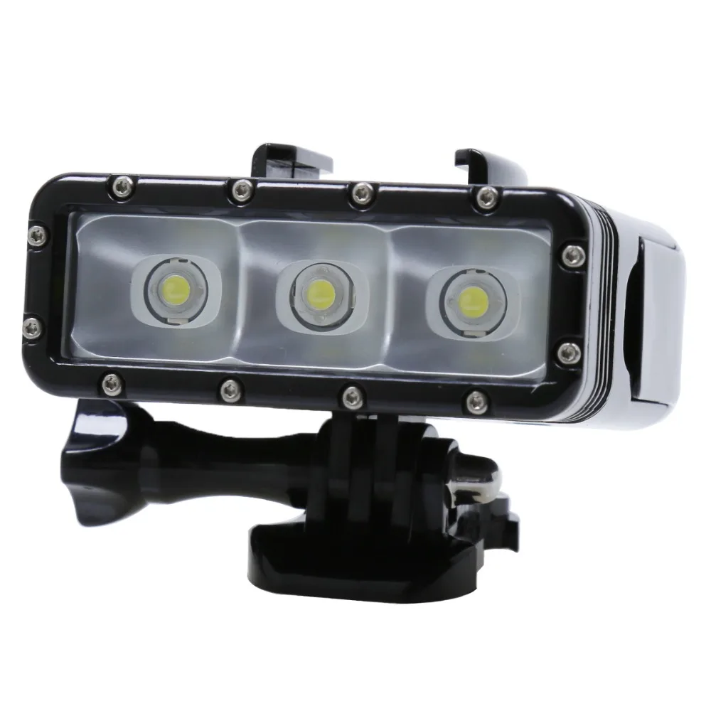 Subaquática de Mergulho à Prova Spot para Gopro Luz da Lâmpada Mais Novo Acessórios d' Água Levou Hero 4 3 Plus Câmera Sjcam Sj4000 go Pro - Image 4