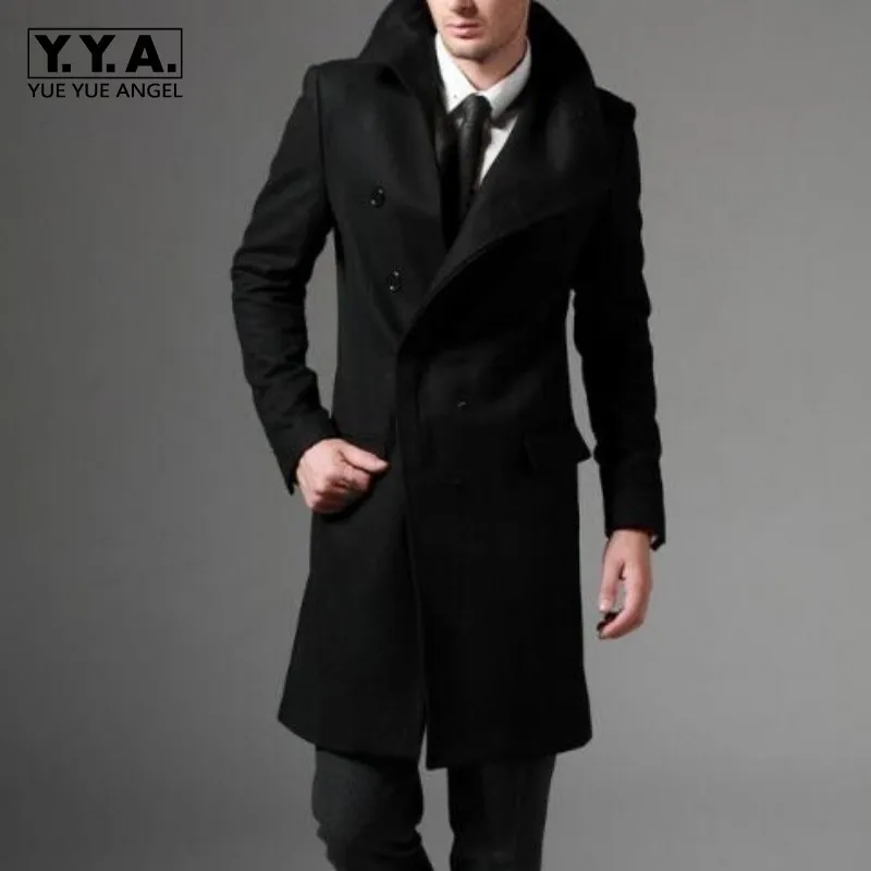 Autumn Winter Top Quality Mens Fashion Casual Single Breasted Long Trench Coat Jacket Woolen Overcoat British Style 2XL 3XL Autumn Winter Top Quality Mens Fashion Casual Single Breasted Long Trench Coat Jacket Woolen Overcoat British Style 2XL 3XL
