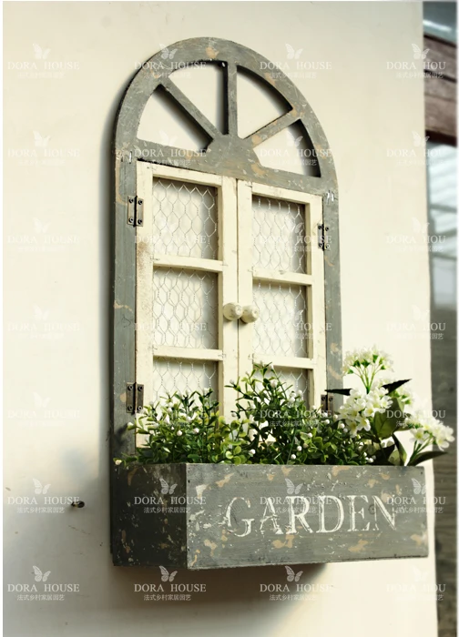 French Countryside Retro Hanging Log Off The Window Flower Implement Greenhouses Planter Meaty Plant Flower Pot Flower Pot Flower Plant Potflower Flower Aliexpress