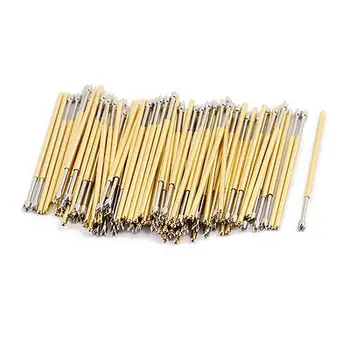 

100pcs PL75-Q2 1.0mm Dia 33.3mm Length Metal Spring Pressure Test Probe Needle