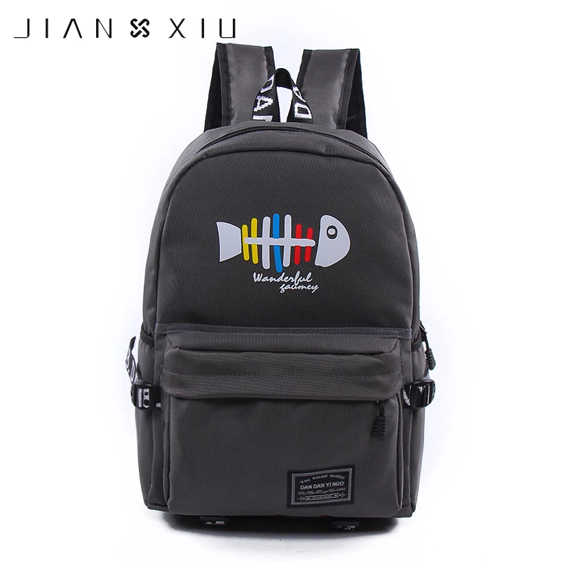 

JIANXIU High Quality Nylon Bag Male Waterproof Bag Large Capacity Backpacks