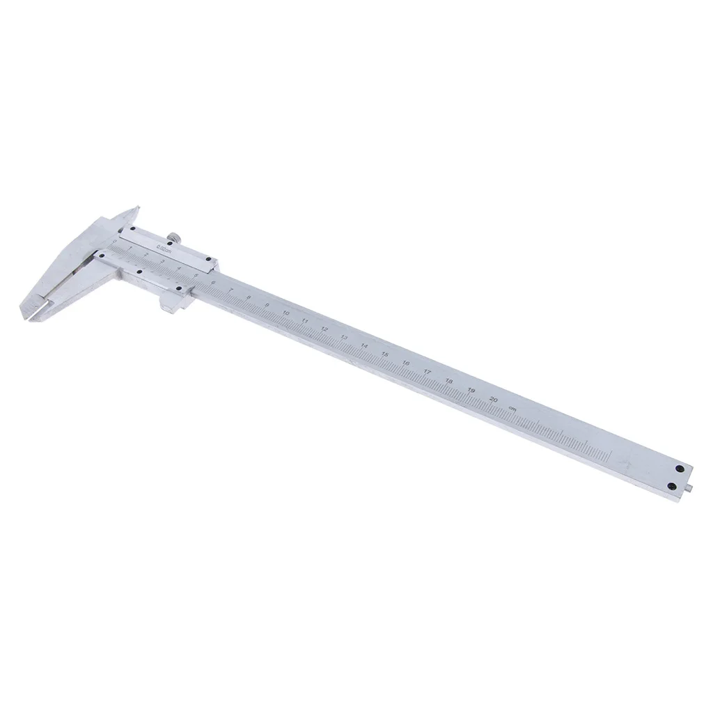 

200mm x 0.02mm Carbon Steel Manual Vernier Scale Ruler Caliper mm Metric
