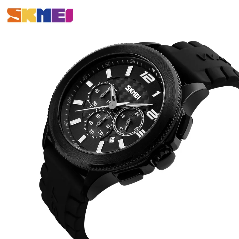

SKMEI Fashion Brand Watch Men Stopwatch Outdoor Sports Watches Analog Silicone Quartz Wristwatches Waterproof Relogio Masculino