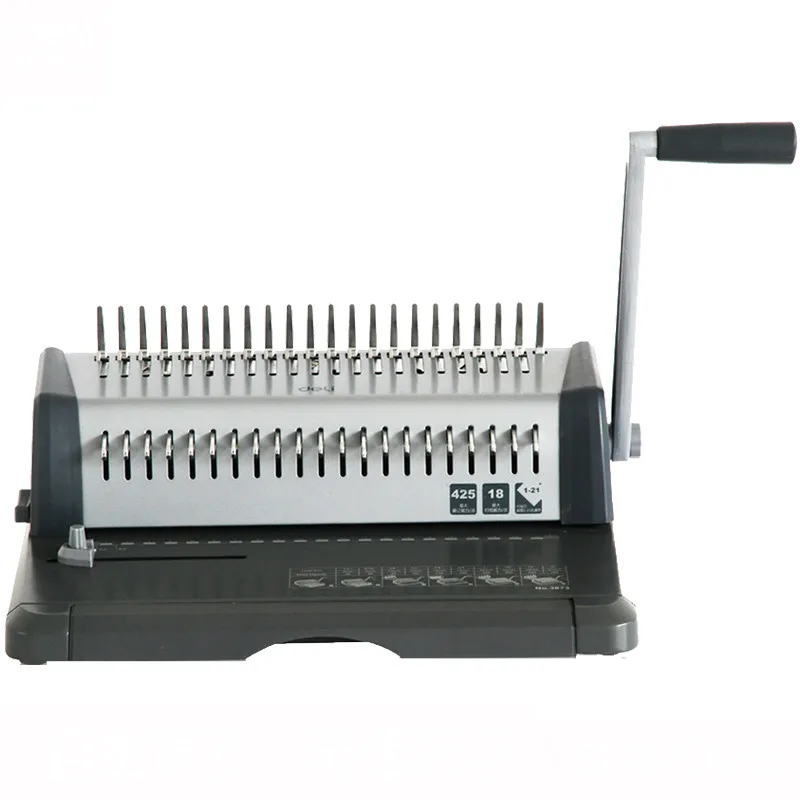 

Deli 3873 Binding Machine Puncher Binder 21 Holes Binding Machine 18 Sheets Punching 425 Sheets Binding Office Home Tools