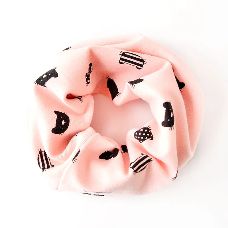  Fashion Autumn Winter Cotton Scarf for Baby Boy Girl Neck Scarf Collar Spring Kid O Ring Cartoon Children Scarves Baby Bufandas