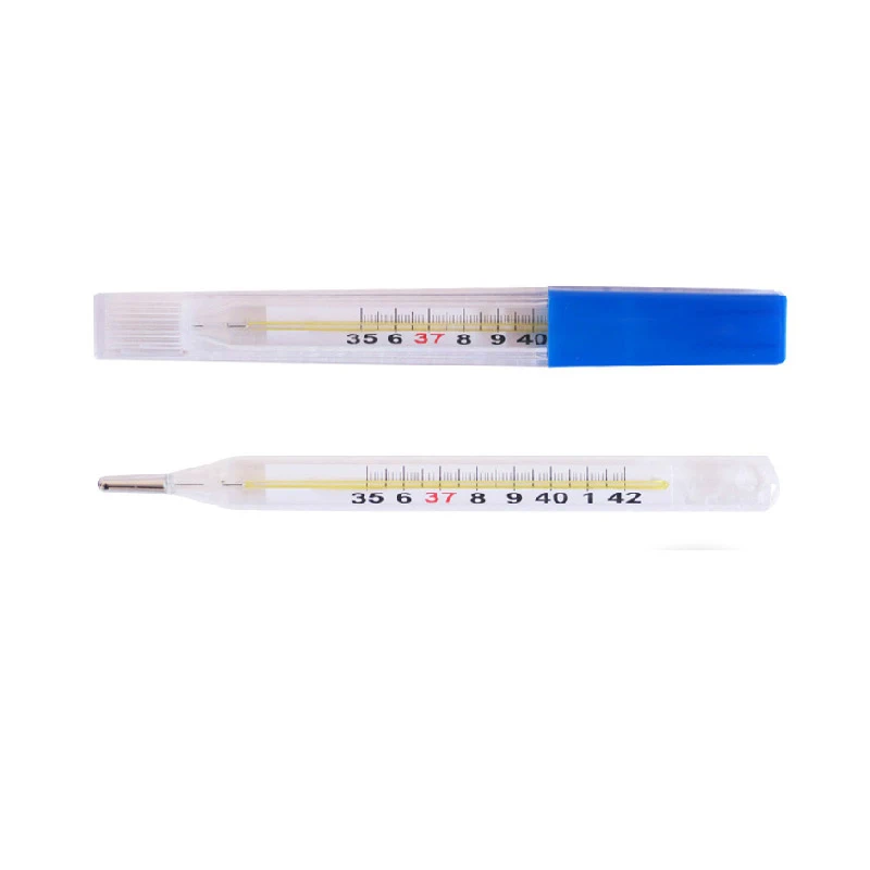 1pcs Baby Mercury Thermometers Glass Large Oxter Mercurial Medical