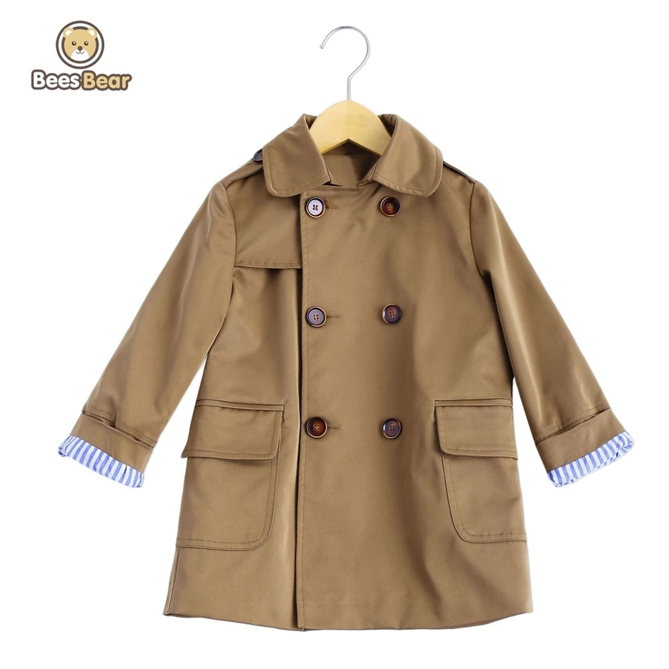 Fashion 4 10 Years Boys Trench Coats Fall Spring Double