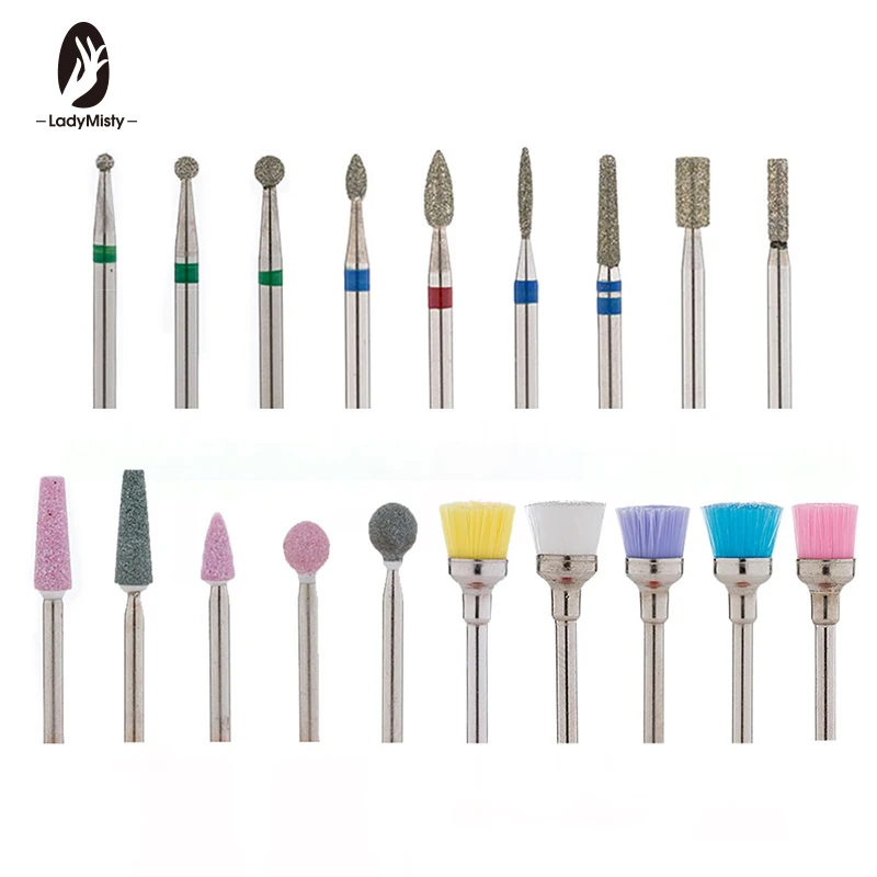 1 шт. вращающаяся Алмазная фреза для маникюра 3/32 дюйма|nail drill accessories|nail drillnail bits |