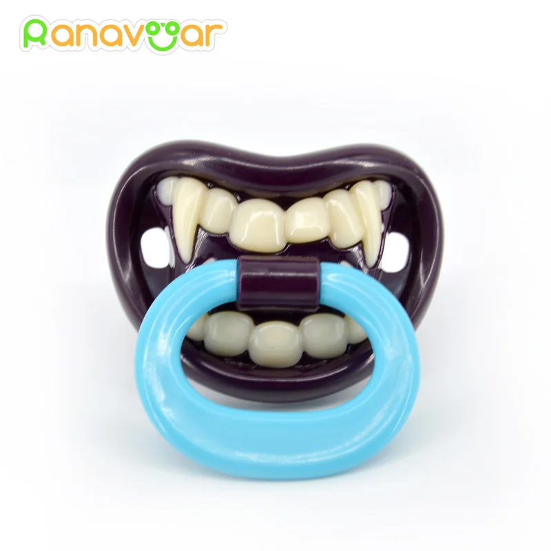 Popular Funny Dummy Dummies Pacifier Novelty Teeth Moustache Baby Soother Nipple