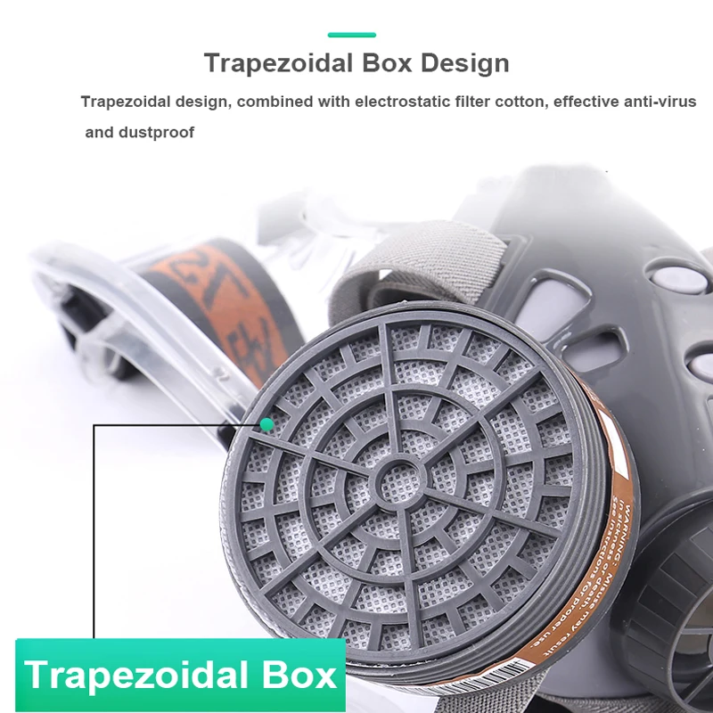 1ps FSUP респиратор для всего лица, противогаз(противогаз+ очки+ 2 активированных угля+ 4 фильтра хлопок) широко используется в органическом газе, краски