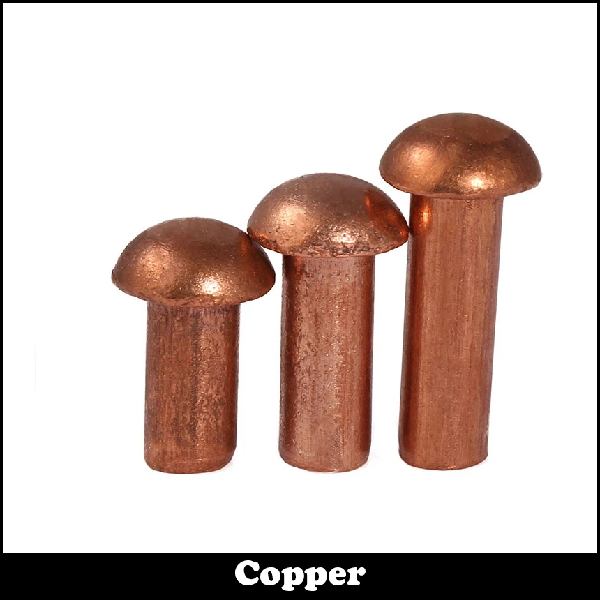 

M2 M2*3/4/5/6/8/10/12 M2x3/4/5/6/8/10/12 DIN660 Copper Cap Half Round Pan Head Solid Rivet