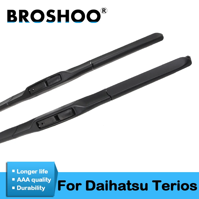 

BROSHOO Car Windscreen Wiper Blades Soft Rubber For Daihatsu Terios,Fit Standard Hook Arm Model Year From 1997 To 2017 Styling