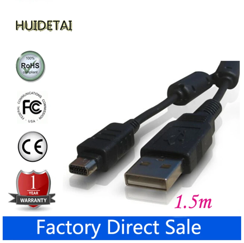 10PCS 12Pin USB Digital Camera Cable for Olympus CB USB6 FE 200 FE 4020