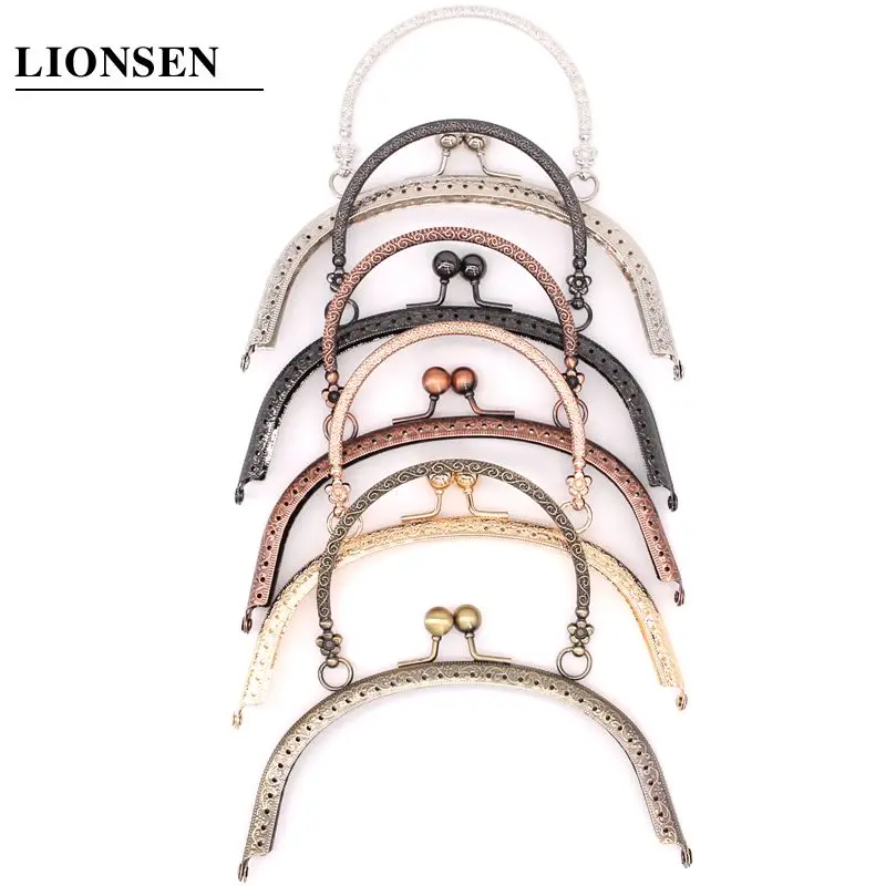 Gran oferta LIONSEN 5 color de Metal 16,5 cm mango bolso marco beso Cierre de broche de arco para DIY bolso de moda Nueva asa a la moda DIY C dV5LqAJdb