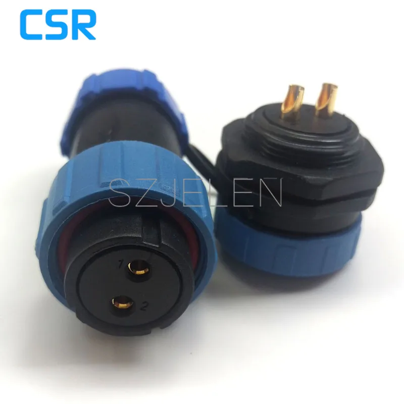

SP2110/P2-S2, 2 pin connector Waterproof, Female plug, male socket,2-pin high-voltage industrial power connector plug and socket