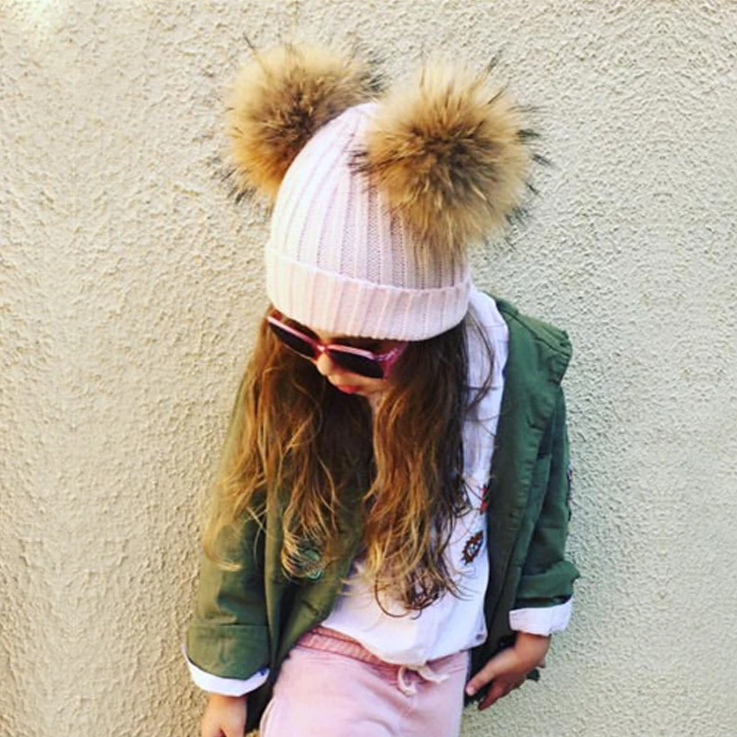 Doublue Real Raccoon Fur Pompons Baby Hat Kid S Winter Thick Warm Beanies Knitted Crochet Lovely Bonnet For Boys Girl Cap Beanie Knit Fur Pomponwarm Beanie Aliexpress Doublue Real Raccoon Fur Pompons Baby Hat Kid S Winter Thick Warm Beanies Knitted Crochet Lovely Bonnet For Boys Girl Cap Beanie Knit Fur Pomponwarm Beanie Aliexpress
