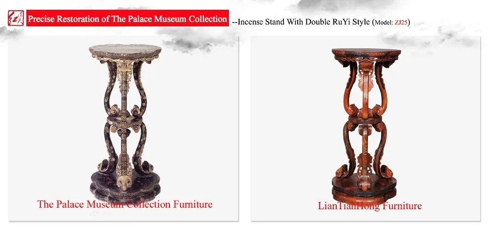 Incense Stand with Double RuYi Style Chinese Antique Arts&Crafts The Palace Museum Collection Cense Burma Rosewood China redwood Incense Stand with Double RuYi Style Chinese Antique Arts&Crafts The Palace Museum Collection Cense Burma Rosewood China redwood