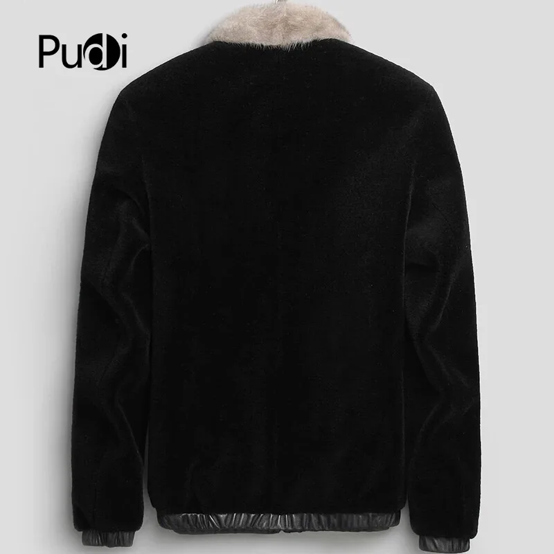 Мужская короткая куртка из 2018 шерсти PUDI MT809 Повседневная Верхняя одежда с