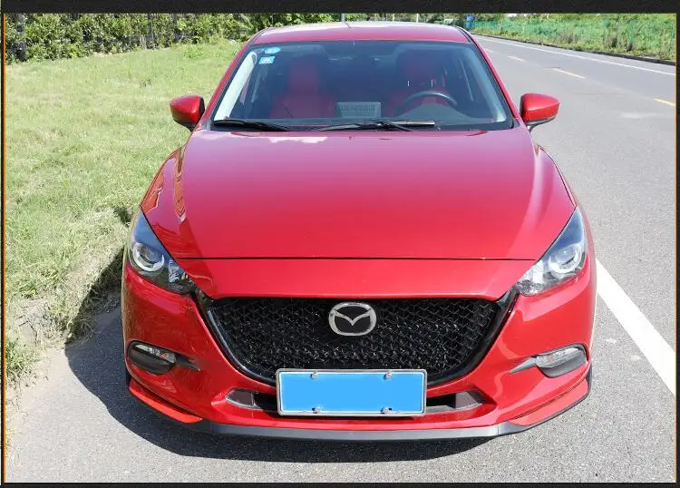 Для Mazda 3 Axela- гоночные решетки Honeycomb Сетка Передняя гоночная решетка гриль черный Передний бампер изменение для Axela
