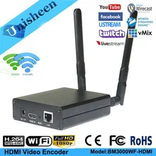 Unisheen H.264 wifi HDMI видео кодировщик потоковый кодировщик HDMI vmix передатчик прямой широковещательный кодер беспроводной H264 iptv кодировщик