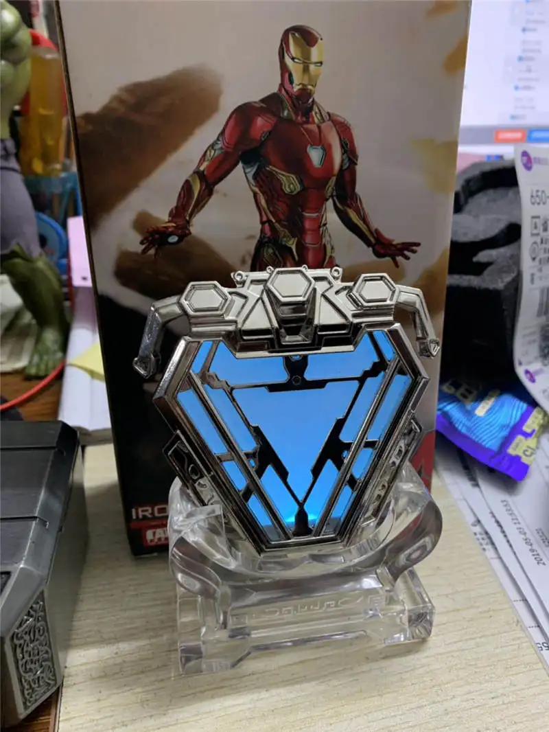 Новейшее железо Man Mark 50 MK50 нано-костюм Arc Reactor светодиодный светильник фигурка модель игрушки куклы Мстители Дисплей Стенд коллекции