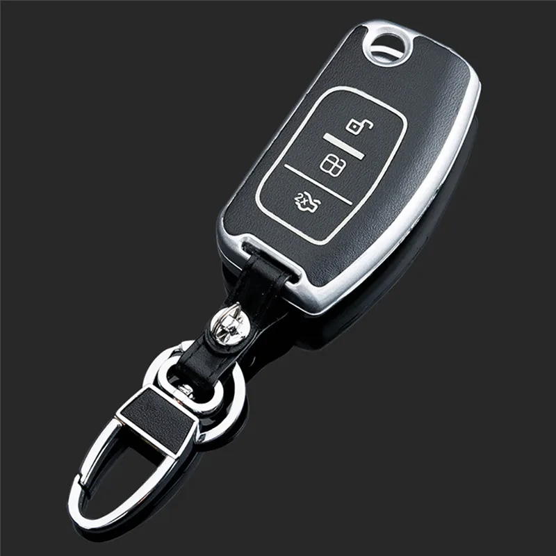 Кожаный чехол Peacekey для автомобильного ключа для Ford Mondeo Focus Fiesta C Max S Max Galaxy кожаный смарт-чехол для дистанционного ключа автомобиля