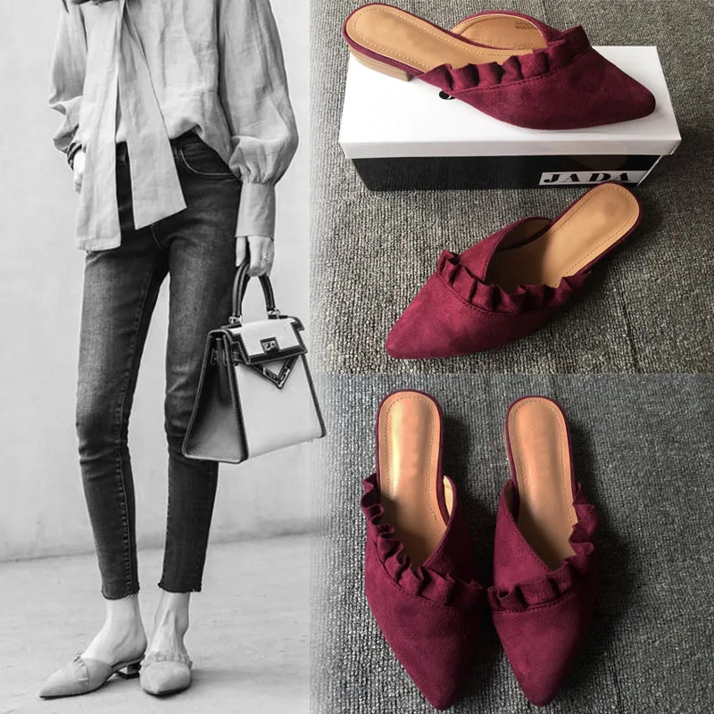 flat mule slippers