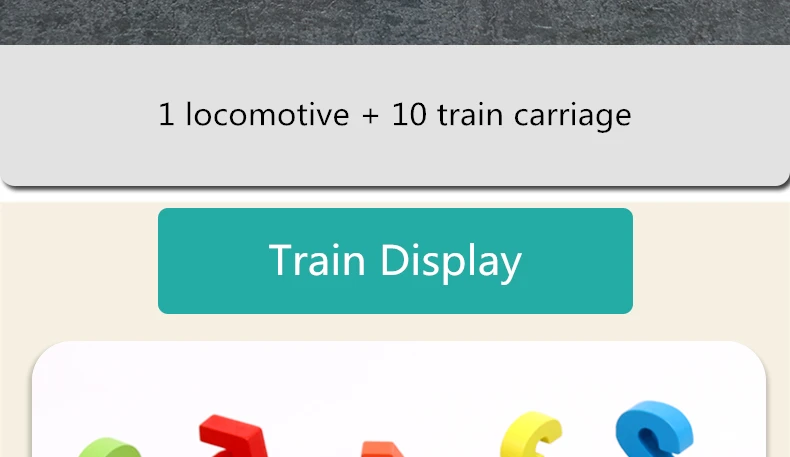 Детские Монтессори деревянный Цифровой поезд модель с цифрами узор 0~ 9 автомобиль игрушки Раннее Образование Дети деревянные игрушки дети