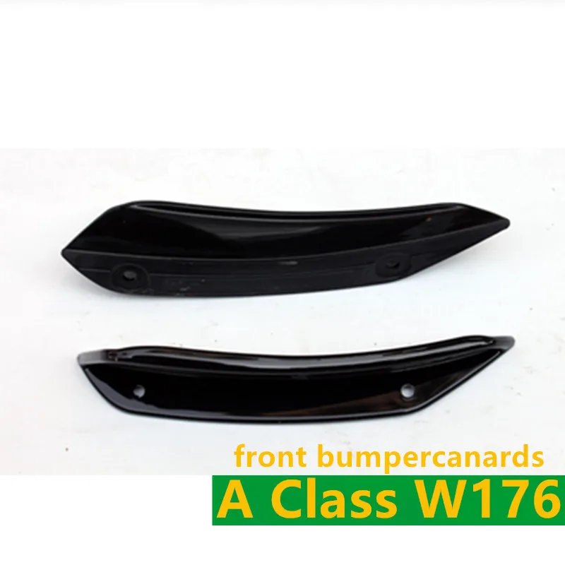 Carbon Fiber Rear Bumper Canards ABS Front Bumper Canards 8 Pieces/Set LCI A45 AMG Style for Mercedes A Class W176 LCI