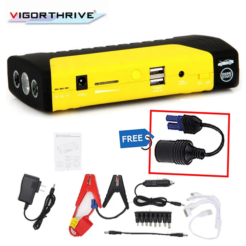  Mini 12V 600A Car Jump Starter Power Bank Portable Starting Device Petrol Diesel Car Charger For St
