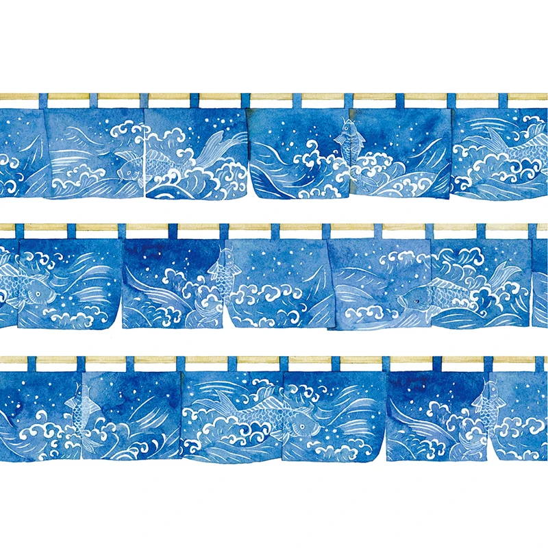 

Special ink 26mm*5m Japanese curtain Carp curtain Decoration Washi Tape DIY Planner Scrapbooking Masking Tape Sticker Escolar