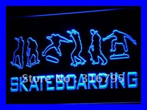 I709 скейтборд обучение NR пивной бар светодиодный неоновый свет знак включения/выключения 20+ цвета 5 размеров