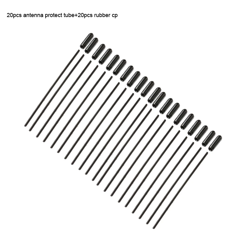 

20pcs plastic 2.4g antenna protect tube with rubber cap for 2.4G TX & RX IPEX Port antenna FPV Racing frame quadcopter kit