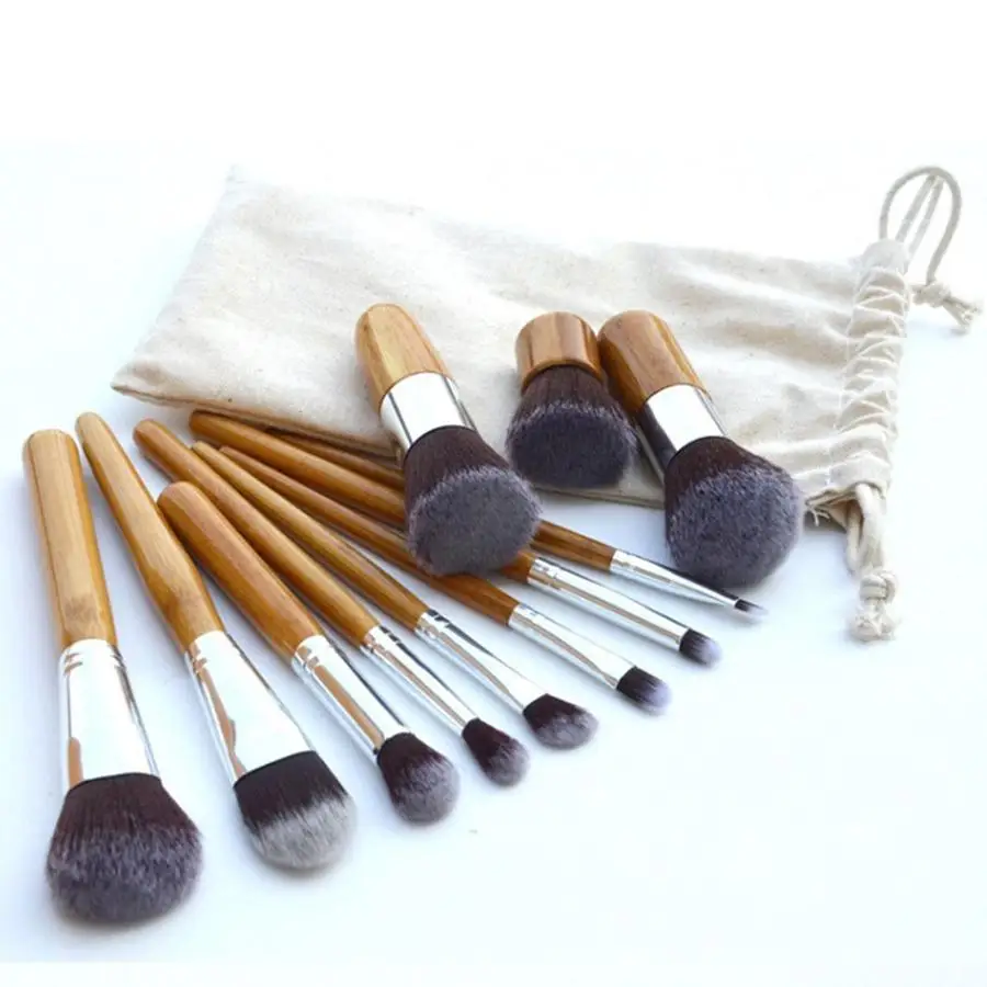 

11pcs Professional makeup brushes tools accessories Wood Handle hand to Make Up Cosmetic Eyeshadow Foundation Concealer Brush