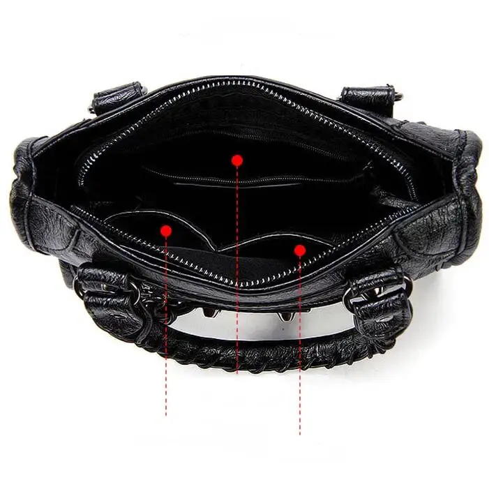  Luxury Handbags Women Bags Designer Soft Tassel Motorcycle Handbags Ladies Chic PU Leather Crossbod - 33015942567