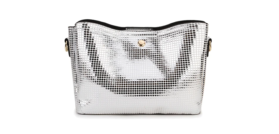Sorriso sol prata pequena bolsa crossbody para