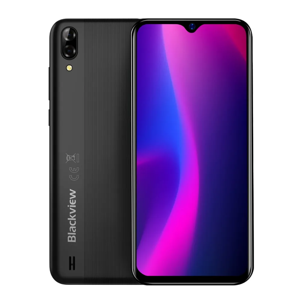 Blackview A60 الروبوت 8.1 الهاتف الذكي رباعية النواة 4080 mAh الهاتف المحمول RAM 1 GB ROM 16 GB 6.1 بوصة كاميرا مزدوجة 3G المزدوج سيم الهاتف المحمول