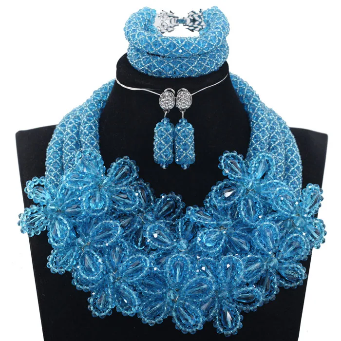 Свадебный подарок роскошные золотые бусы Цепочки и ожерелья Набор для Для женщин Дубай африканская свадебная мода ювелирные аксессуары ABH481 - Окраска металла: 14