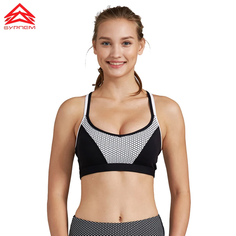 SYPREM Women High intensity sports bra Fitness wire free Hollow Sports