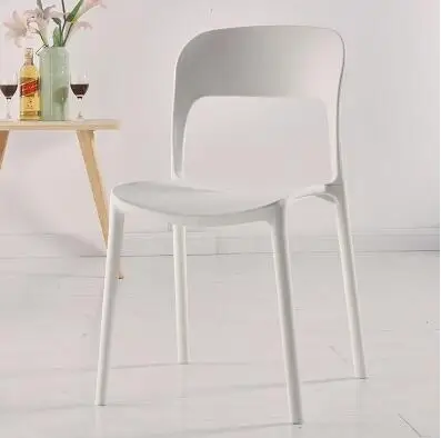 بسيطة كرسي طعام حديث أزياء عارضة الإبداعية مسند الظهر البلاستيك المنزل مقهى شرفة في الهواء الطلق مكتب كرسي.